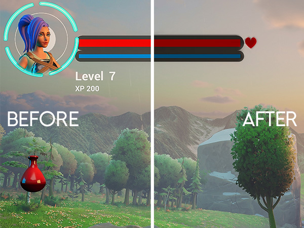 Detects and dims static logos on screen before and after