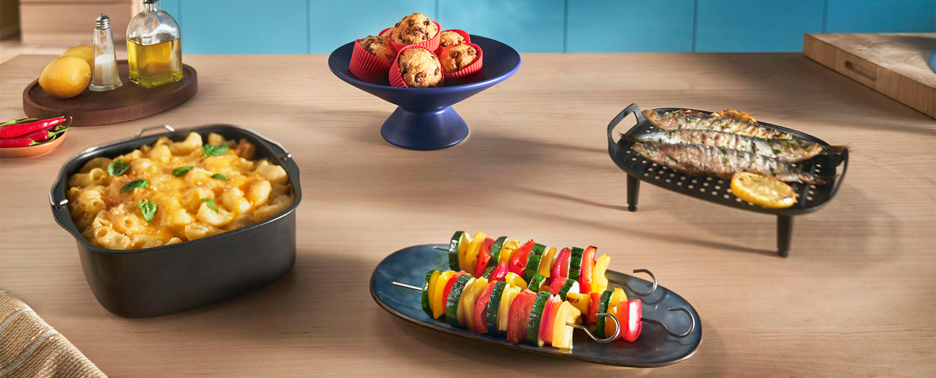 a range of dishes that can be airfryered with our accessories