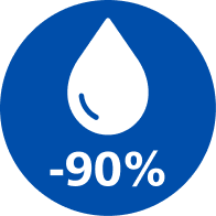 90 percent less fat icon